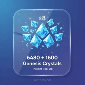 Genshin Impact (6480 + 1600) * 8 Genesis Crystals