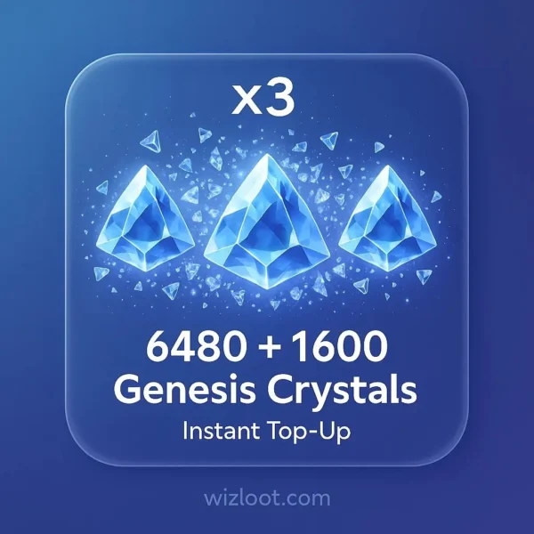Genshin Impact (6480 + 1600) * 3 Genesis Crystals
